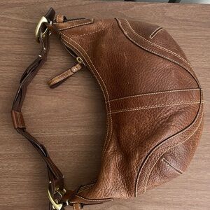 Vintage Coach Soho pebbled leather Brown Hobo Bag
